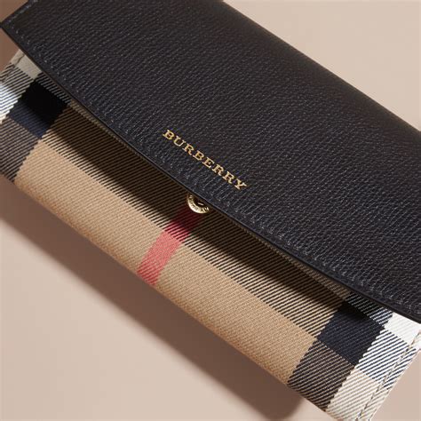 replica burberry house check wallet|BURBERRY House Check Continental Wallet Black.